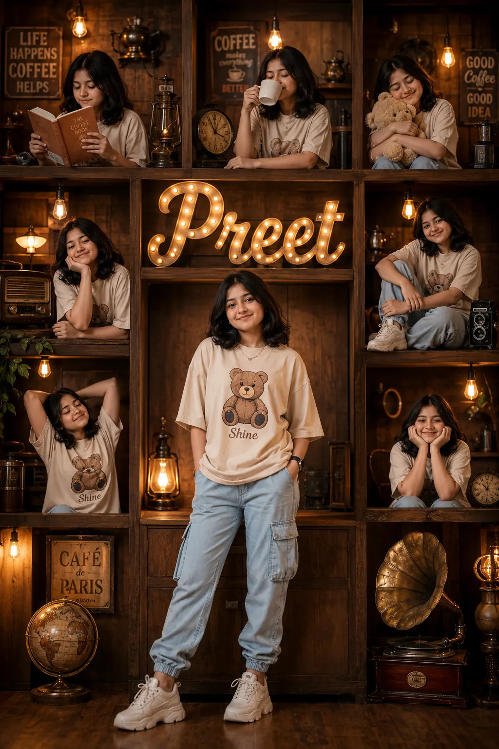 Warm Coffee Shelf Portrait