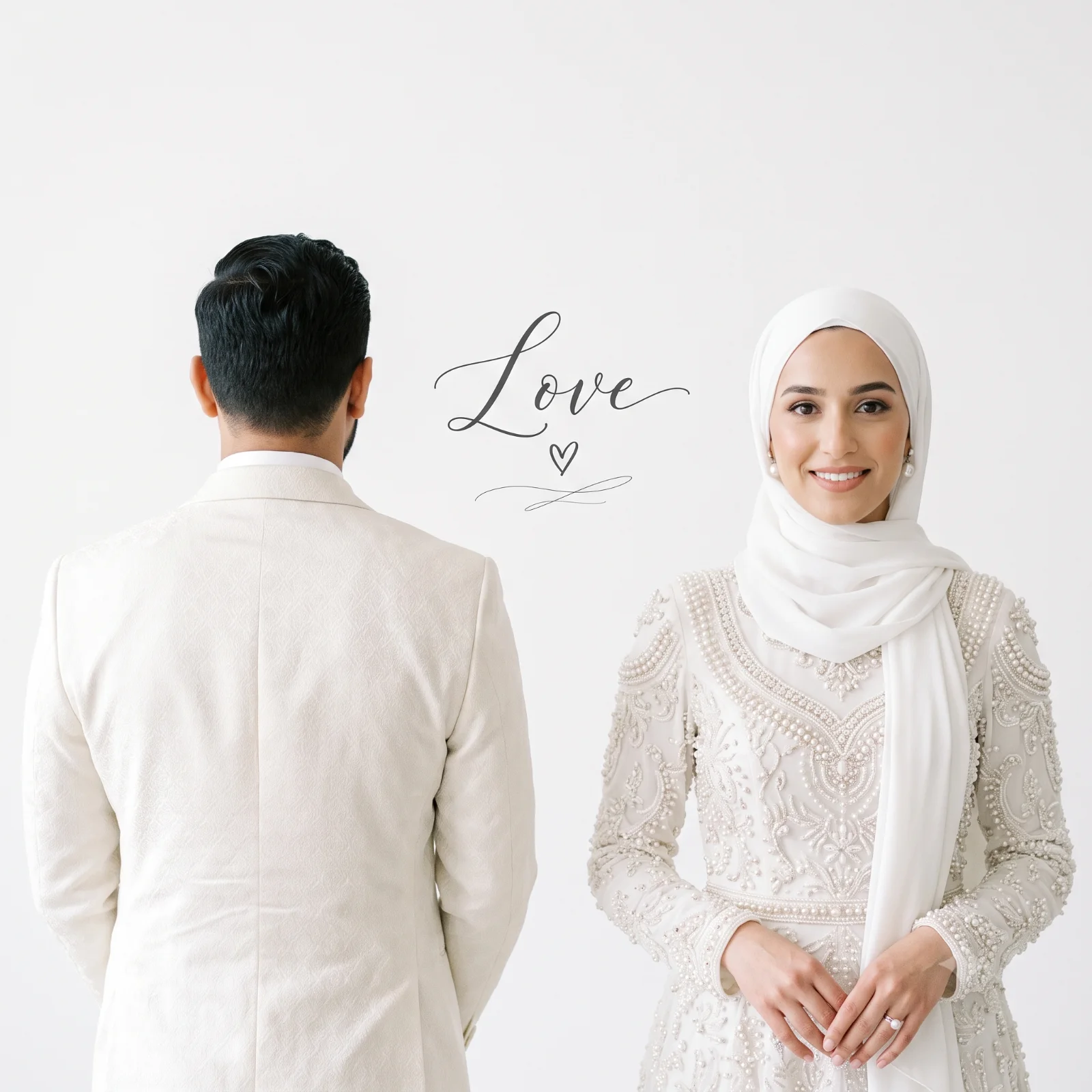 Minimalist Studio Portrait with Script