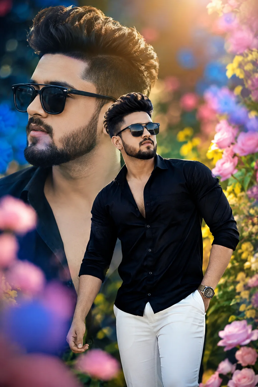 Stylish Double-Exposure in Bloom
