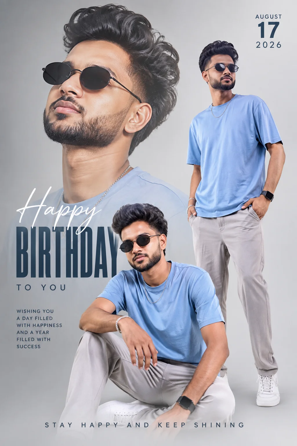 Birthday Collage Poster Design