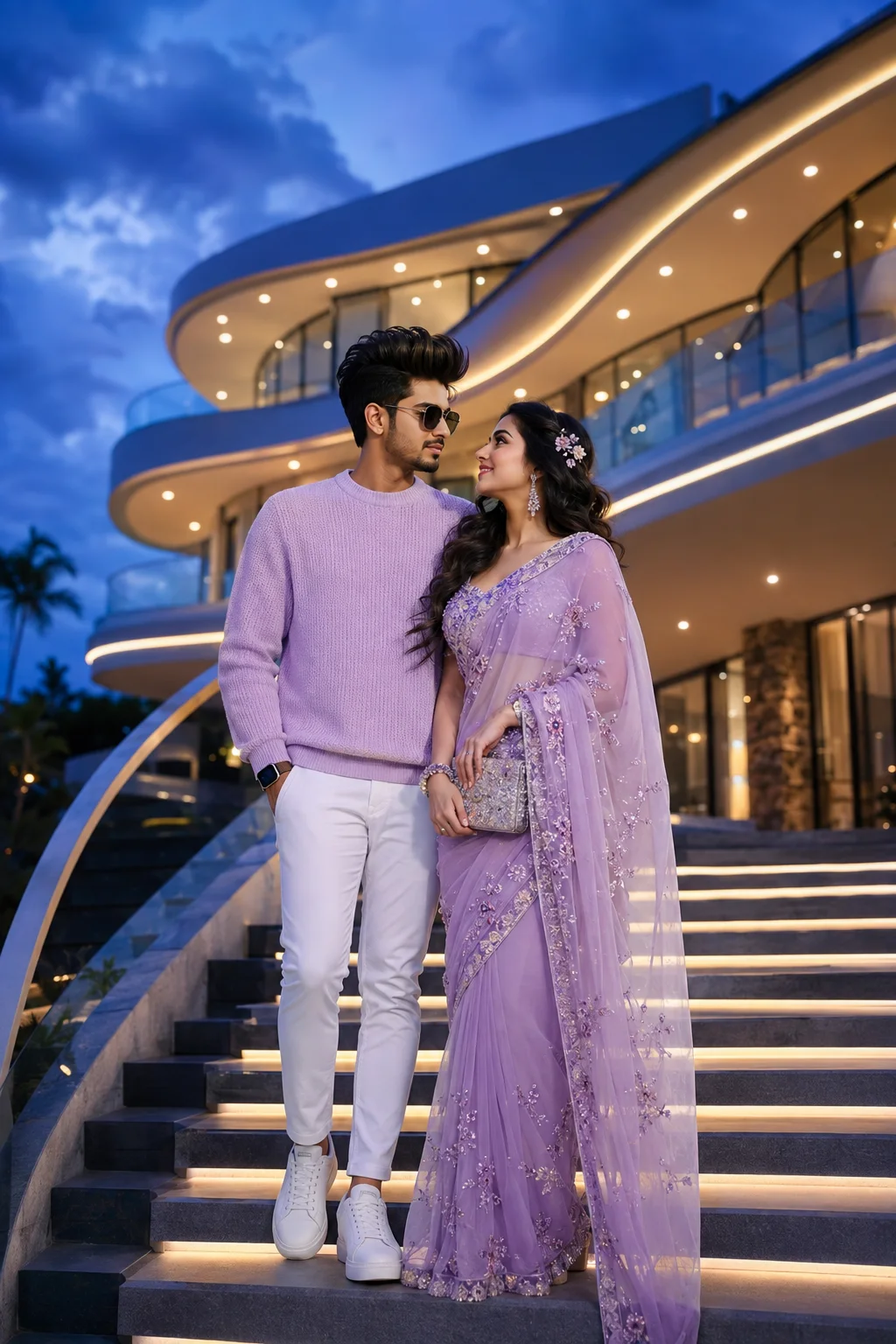 Lavender Romance at the Modern Mansion