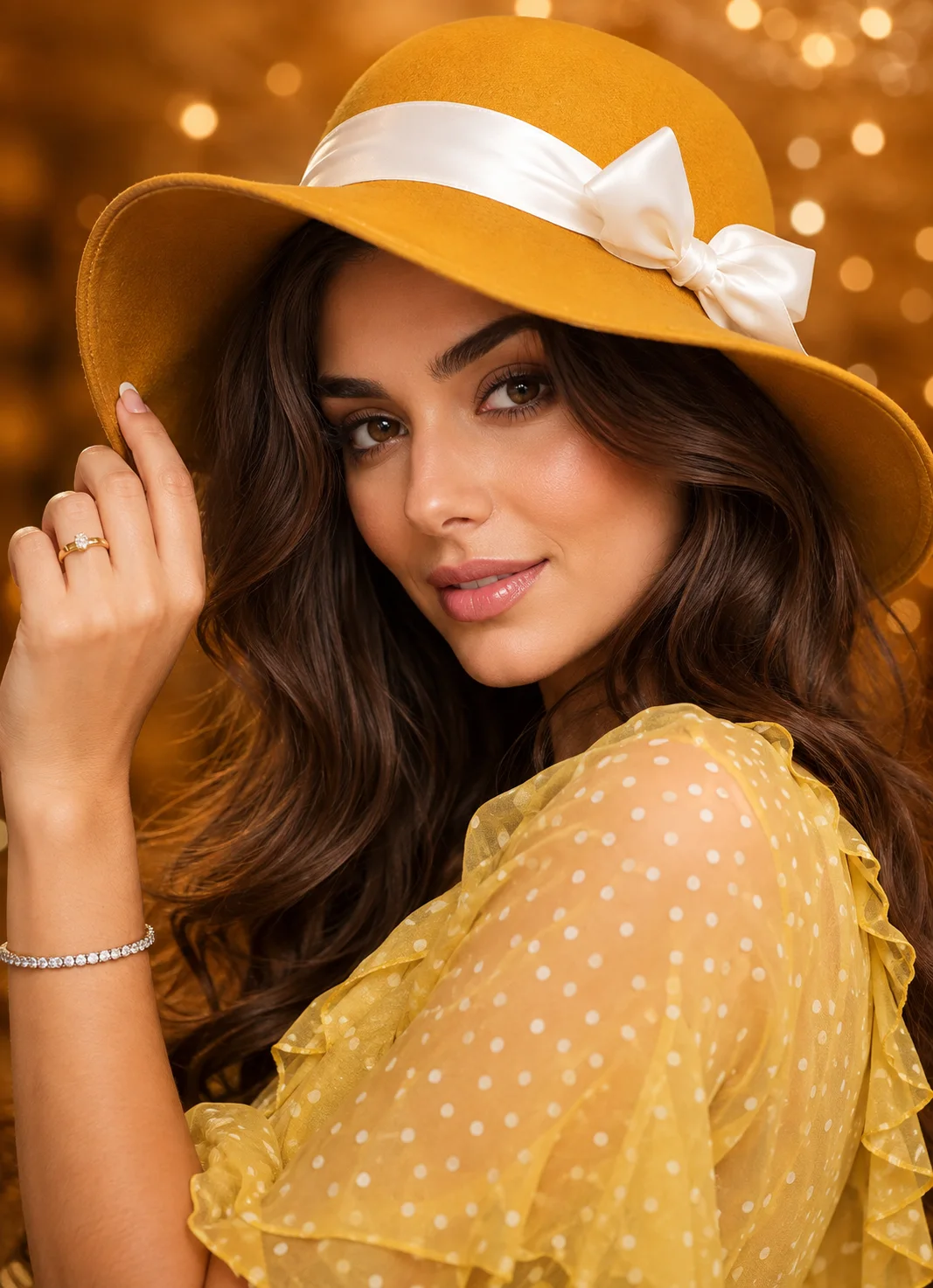 Golden Hat Glamour Portrait