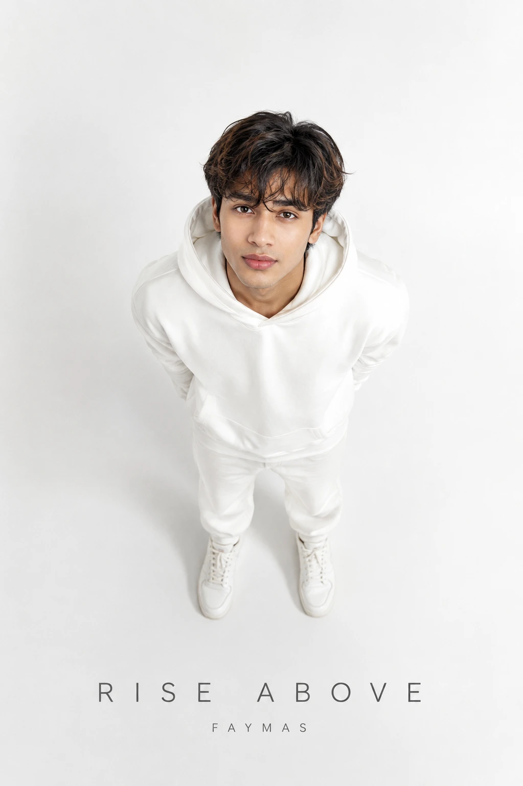Rise Above: Minimalist White Portrait