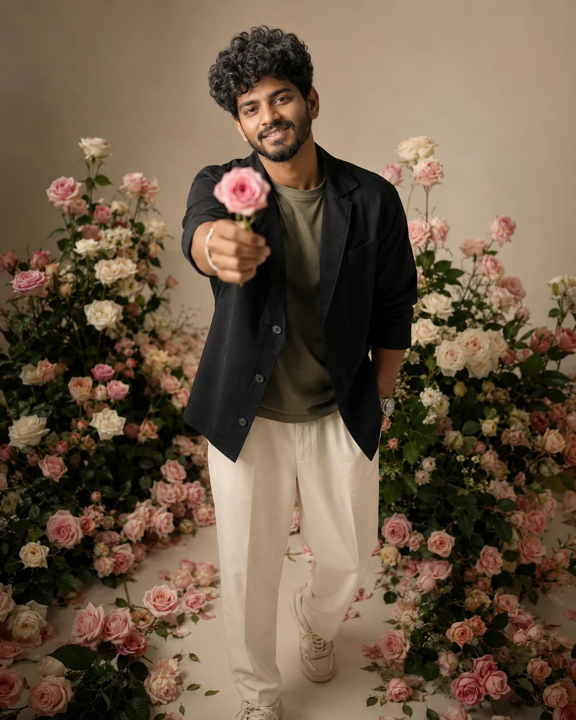 Romantic Rose Garden Portrait