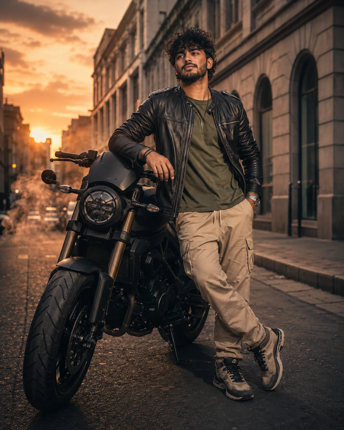 Sunset Rider on Urban Streets