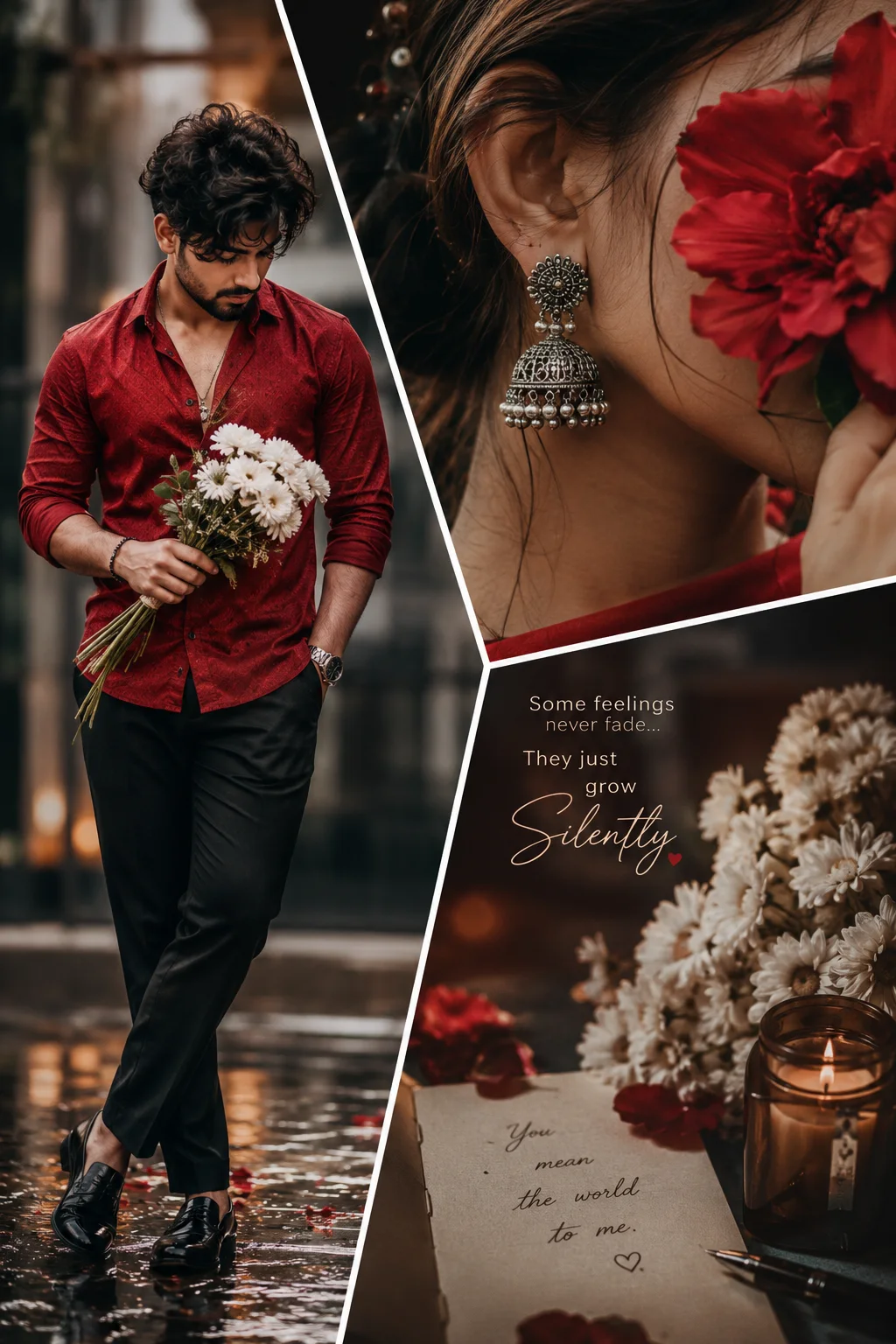 Romantic Red Tones Collage