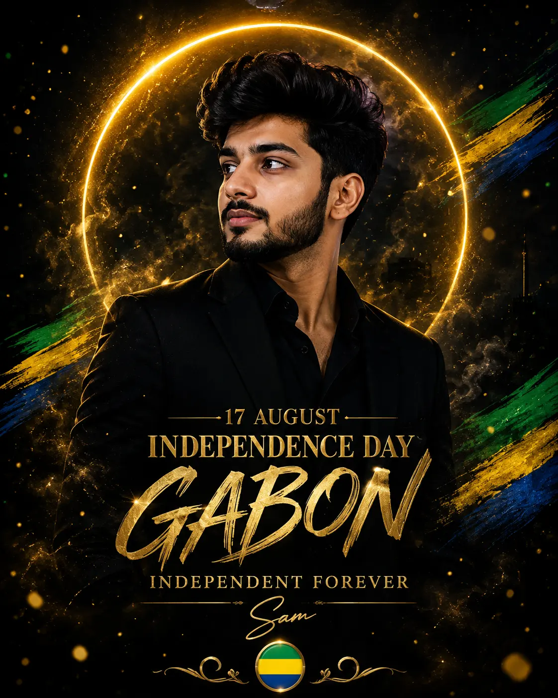Gabon Independence Day Celebration Poster