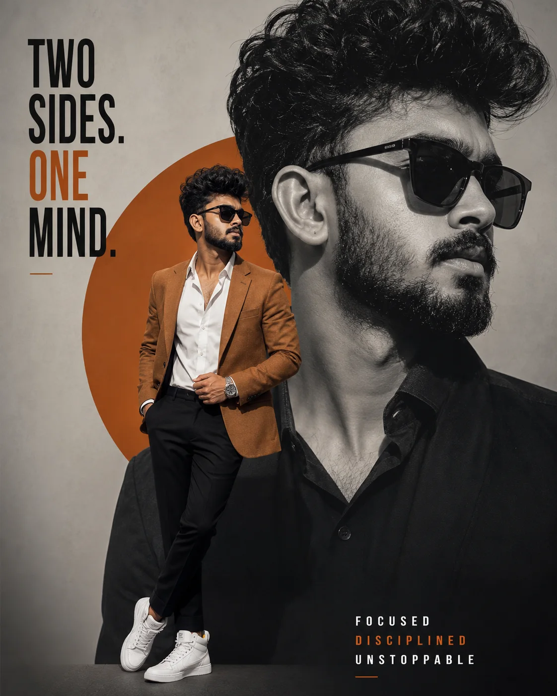 Two Sides, One Mind Editorial Poster