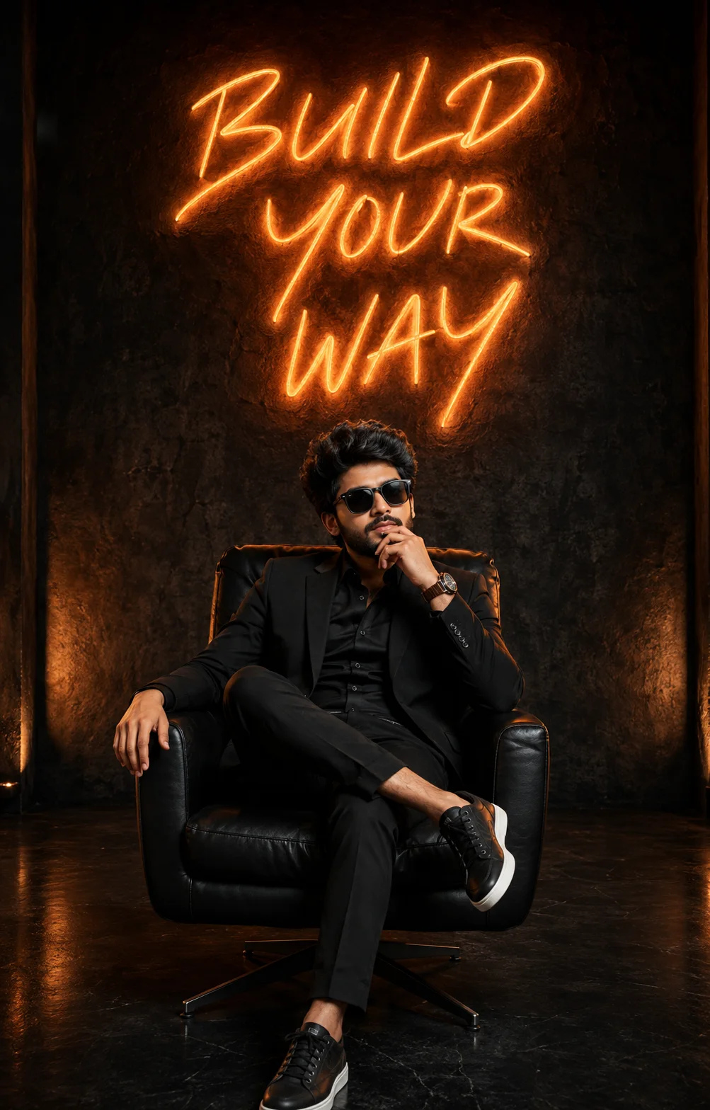 Neon Build Your Way Portrait