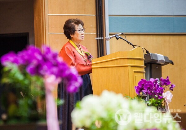기념사를 전하는 김옥라 명예이사장  ©각당복지재단