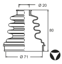 Kit de Transmisión Caja Derecho para Renault Clio Ii (00...) - Imagen 2