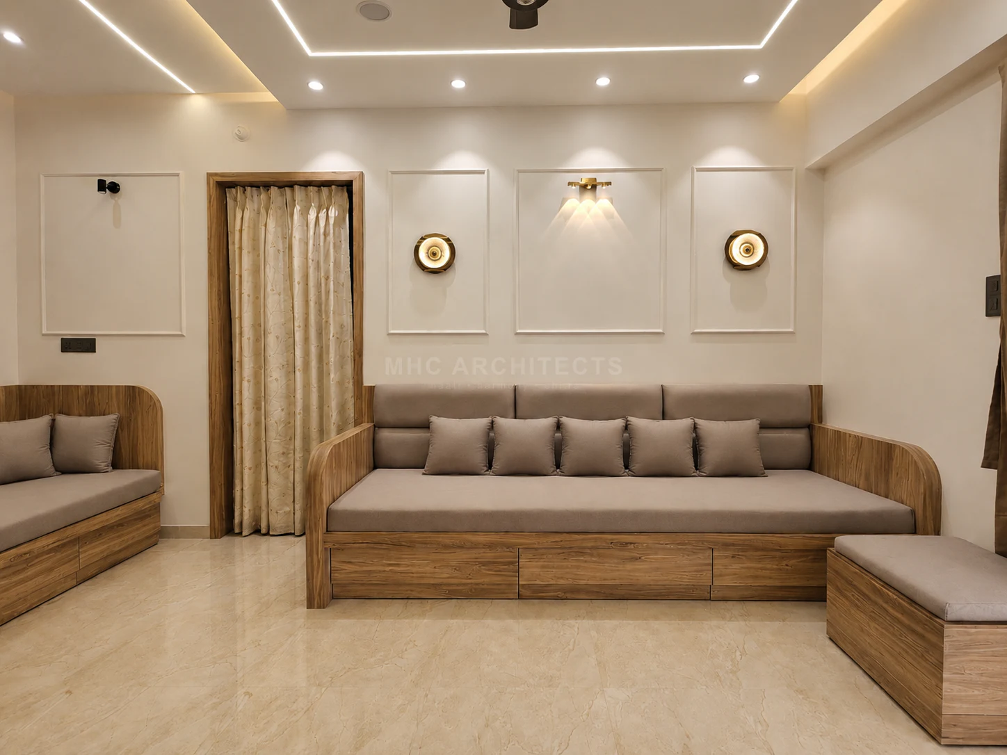 Room 1 interior design at Urban 2BHK Flat, Ravet, Pune