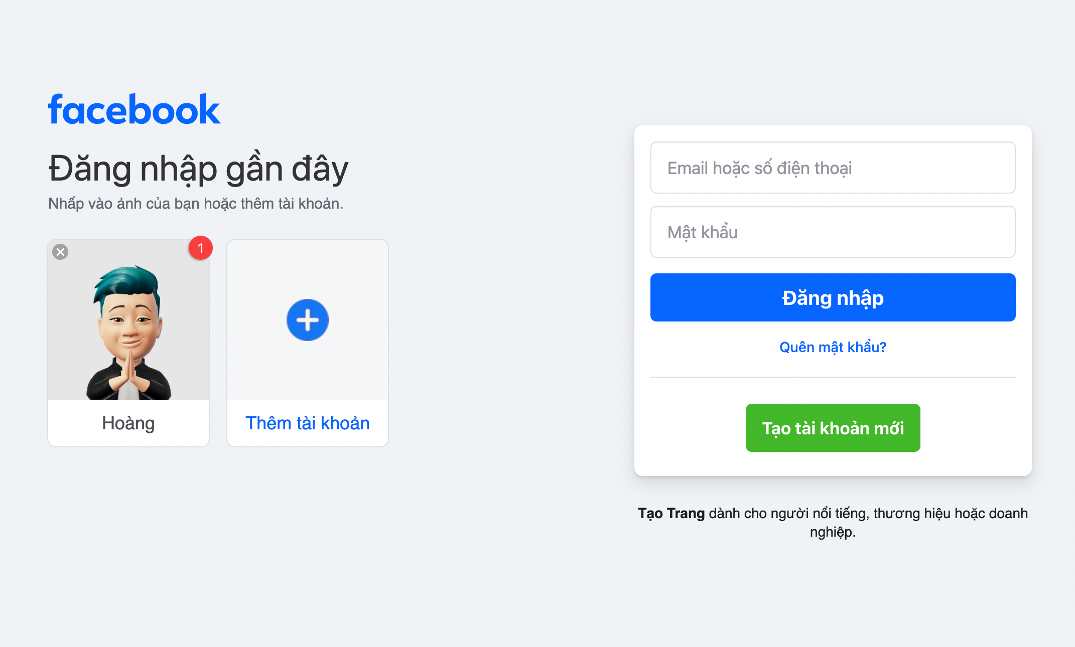 Facebook sập