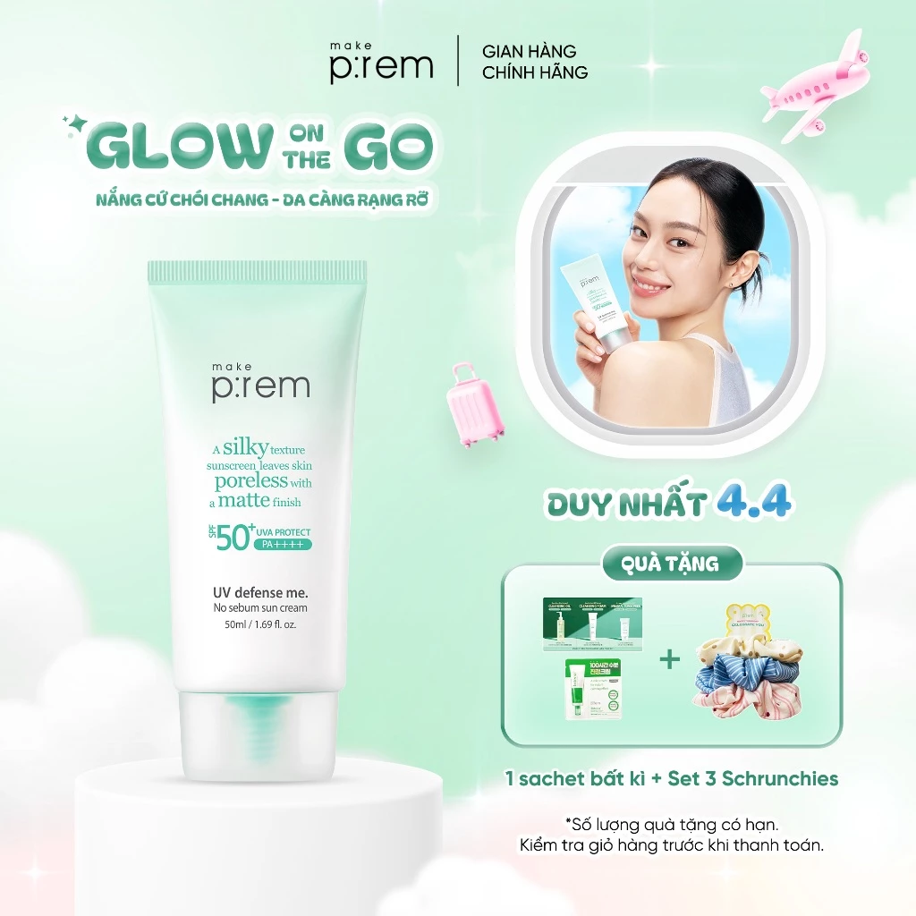 Kem Chống Nắng Make P:rem UV Defense Me NoSebum Sun Cream SPF50+ PA++++