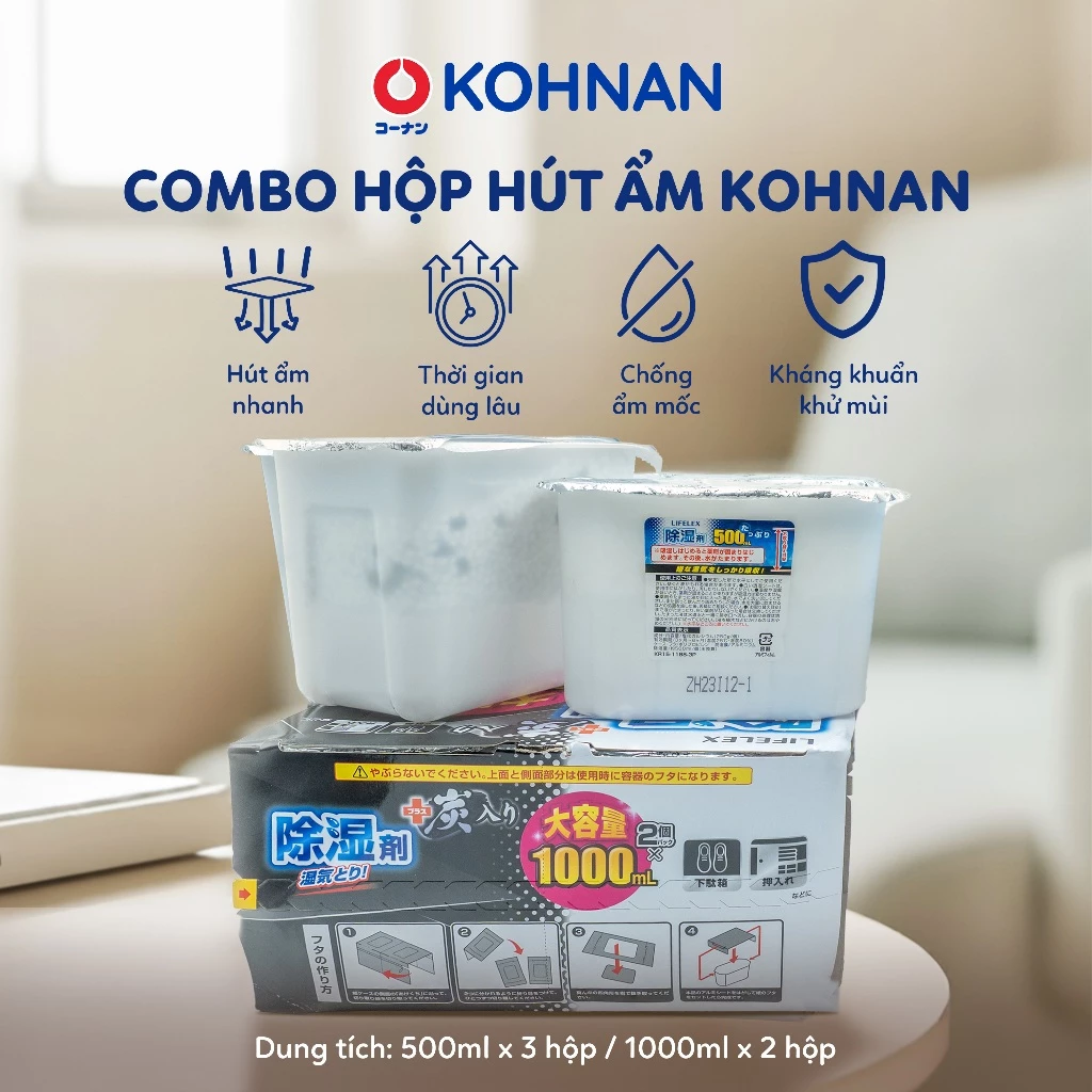 Hộp Hút Ẩm KOHNAN KR15 500ml