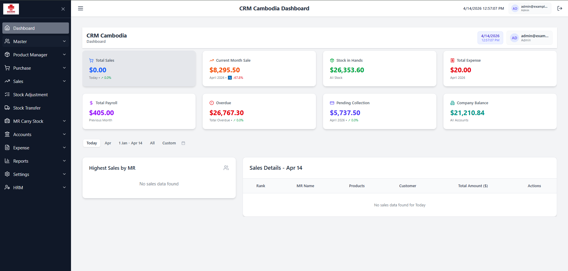 HealthcareCambodia CRM