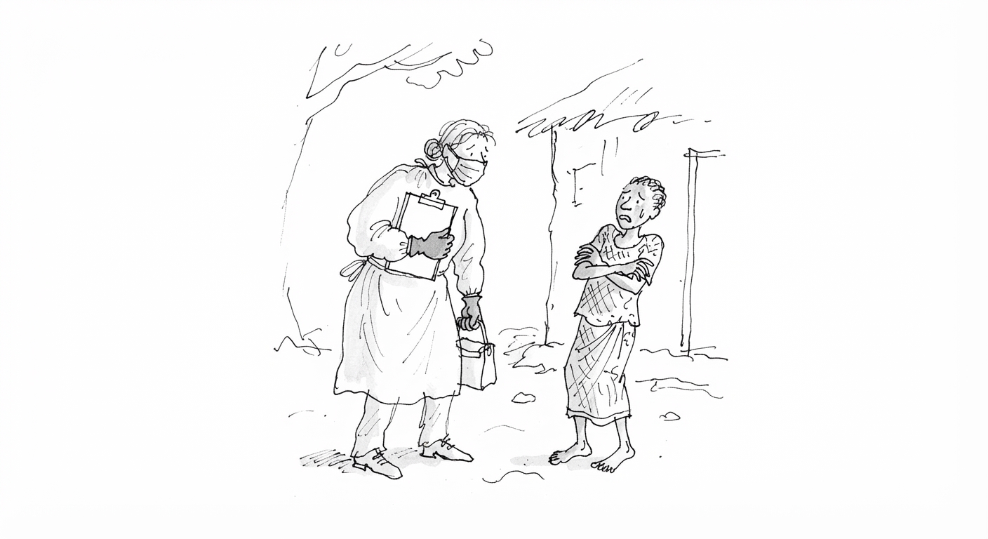 Illustration for the story: Congo's Ebola Outbreak Outpaces Health Response, IRC Director Says