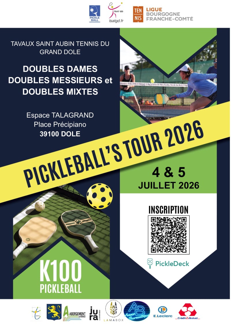 Affiche PICKLEBALL'S TOUR K100 - TSATGD