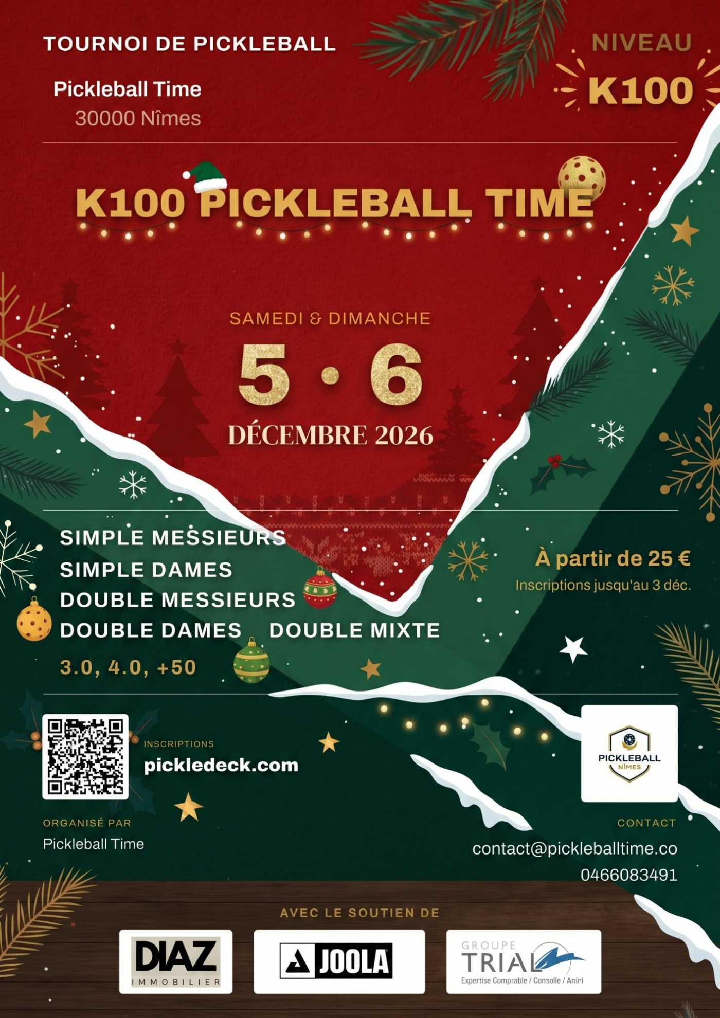 Affiche K100 PICKLEBALL TIME
