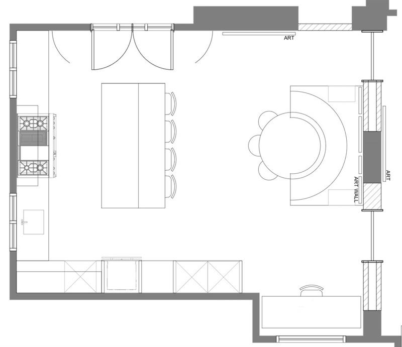 Early planning overlays where circulation and daily movement begin to shape the layout