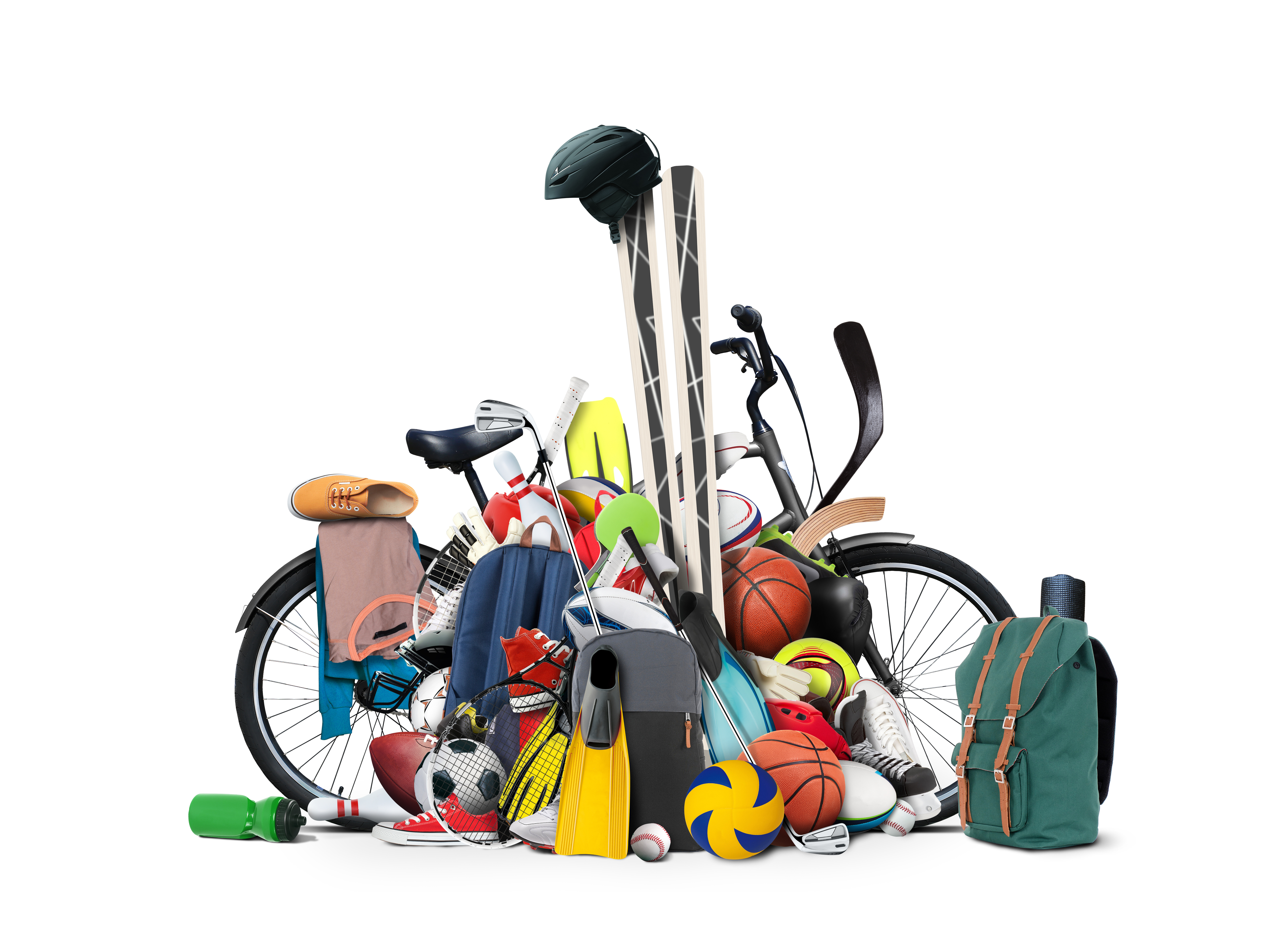 Sports gear prepared for air travel