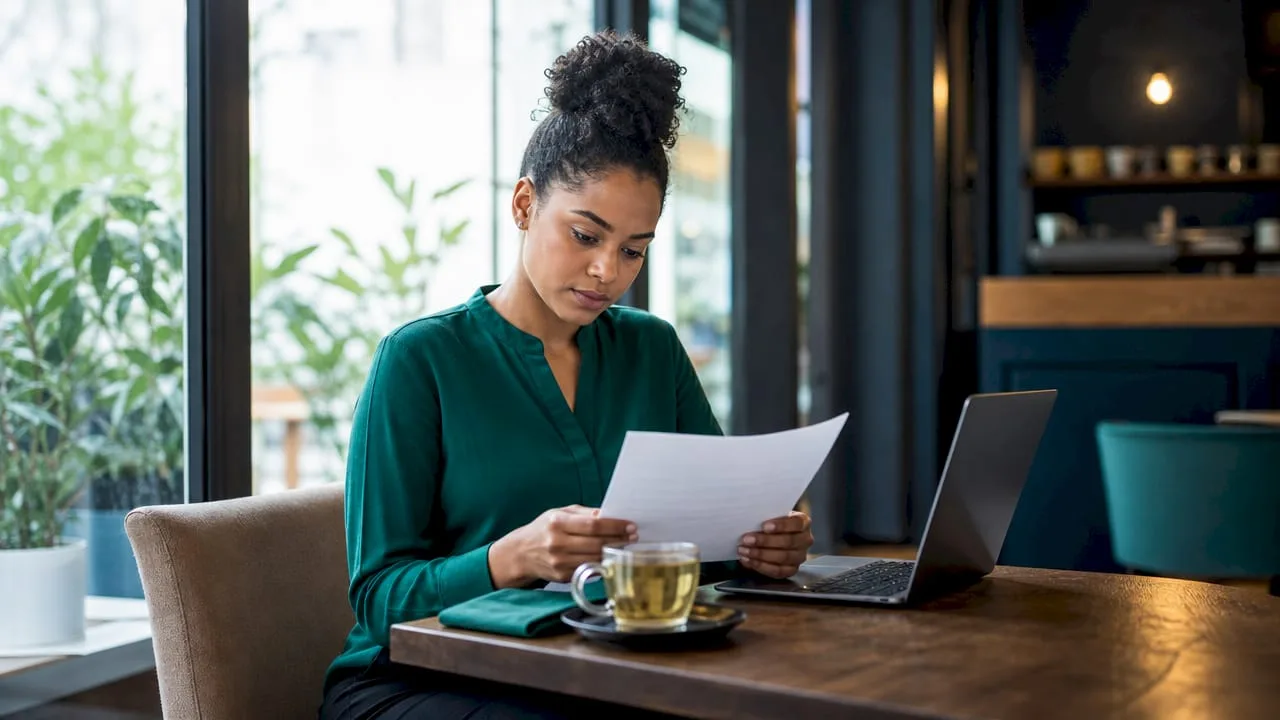 Hands holding FATCA Form 8938 threshold sheet