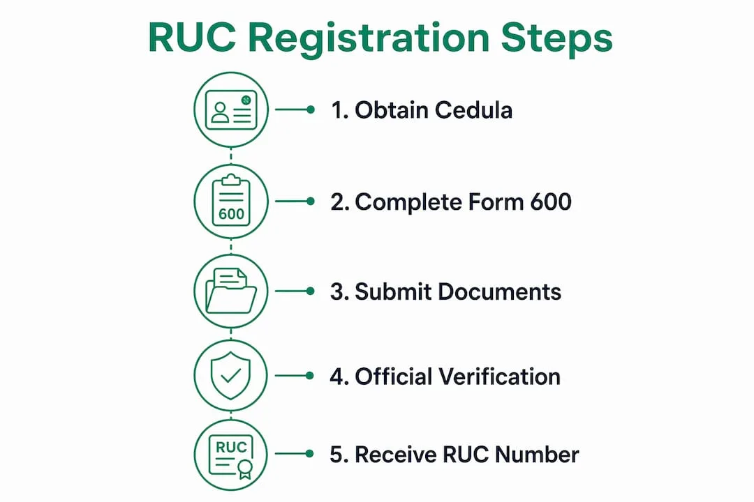 Infografía del proceso de registro RUC