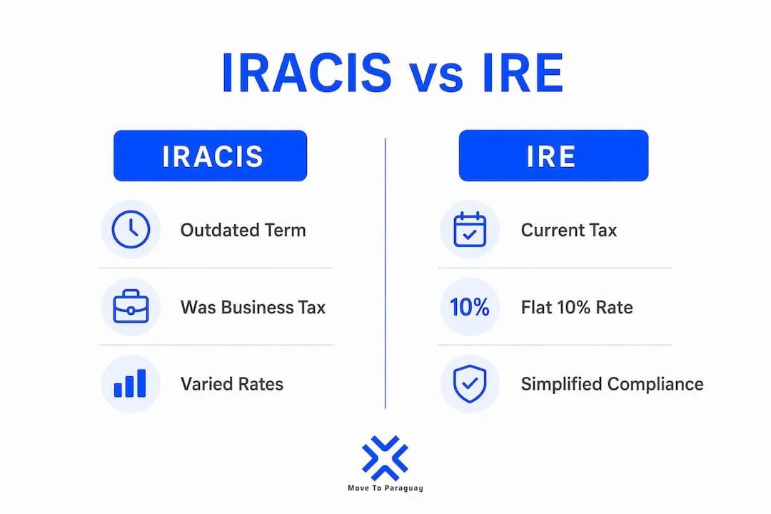 Infographic comparing IRACIS and IRE tax systems
