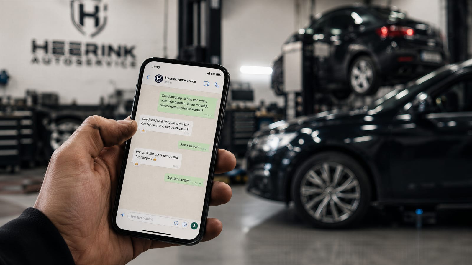 WhatsApp contact met Heerink Autoservice