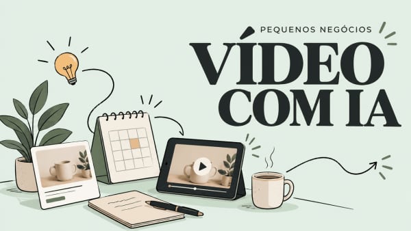 Marketing em vídeo com IA para pequenos negócios: um processo que cabe na rotina