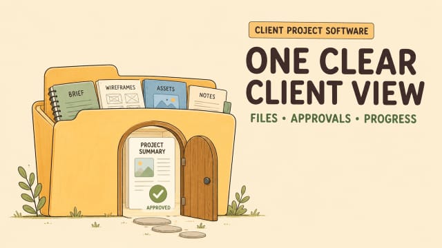 Discover how a reliable project management software with client portal streamlines approvals, files, and project progress.