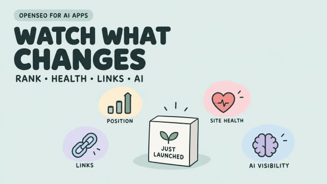 Discover how OpenSEO AI apps track rankings, site health, links, and AI visibility for your projects.