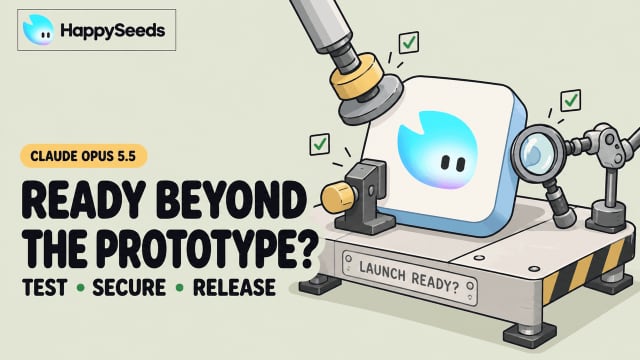 Explore HappySeeds product testing and release workflows designed to accelerate claude opus 5.5 app building projects.