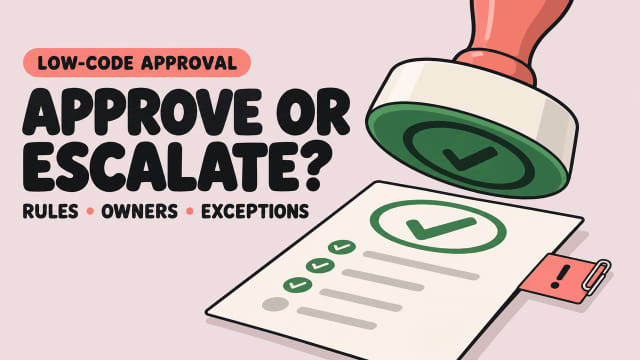 Manage decision rules and exceptions effortlessly using a flexible low-code approval workflow.