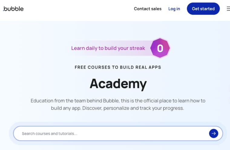 Discover the official Bubble Academy resources as part of our in-depth Bubble app builder review for new learners.