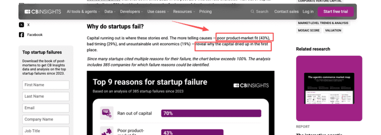 Analyze common startup failure reasons and discover why finding a reliable Momen alternative is crucial for long-term product success.