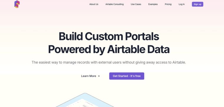 Build secure custom portals powered by Airtable data with this powerful Pory alternative, allowing easy record management for external users.