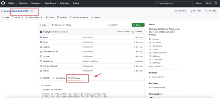 Discover how to build an OCR app using open-source repositories like Unlimited OCR, which comes with a permissive MIT license.