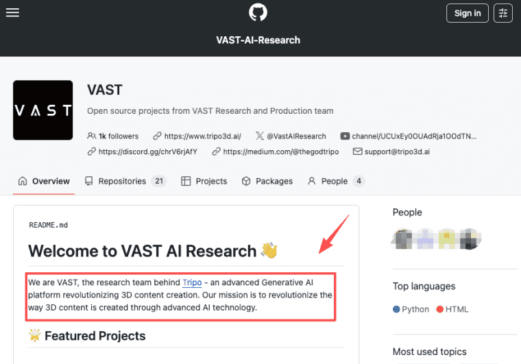 Discover the VAST AI Research team, the developers behind triposplat who are revolutionizing 3D content creation with AI.