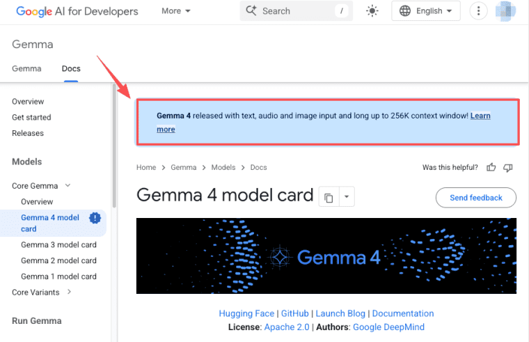 Learn about the advanced capabilities of the new Gemma 4 AI, featuring text, audio, image support and a 256K context window.