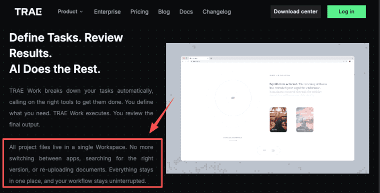 Improve your project management with TRAE Work by keeping all files in a single workspace to prevent workflow interruptions.