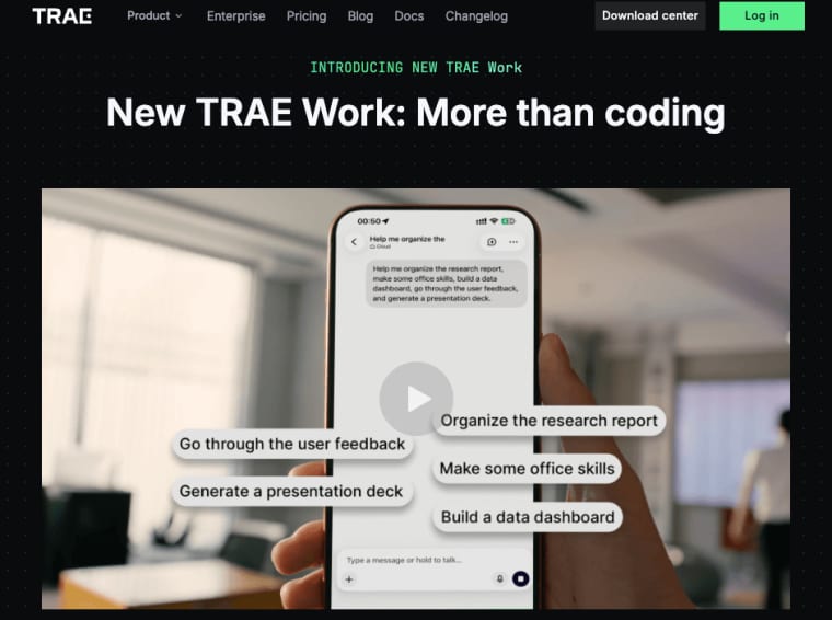 Discover how the new TRAE Work goes beyond simple coding to organize research, reports, and data dashboards effortlessly.