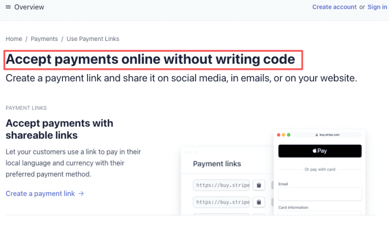Integrate payment links to monetize your services after you turn ChatGPT workflow into an app without writing code.