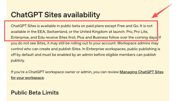 Discover plan requirements and account eligibility when learning how to use ChatGPT Sites for web generation.