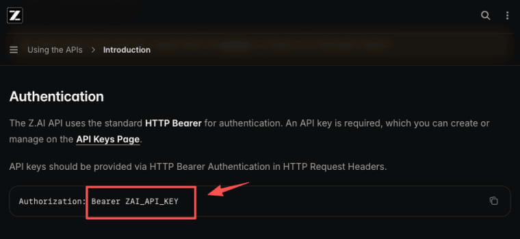Configure secure HTTP bearer authentication headers and API keys when you build AI app GLM-5.2 integrations.