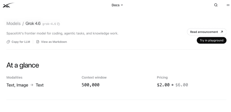 Review multimodal capabilities, context windows, and pricing details when building with the Grok 4.6 AI app.