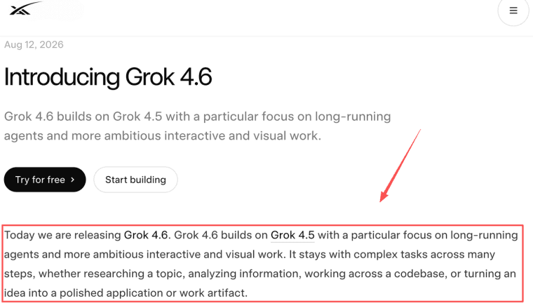 Read the official announcement detailing long-running autonomous agents in the Grok 4.6 Cursor release.