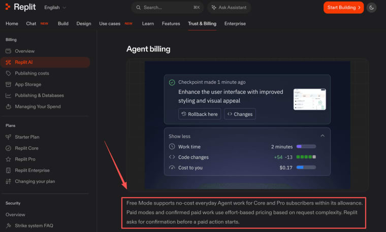 Understand how Replit Free Mode supports everyday agent work within specific subscription allowances and limits.