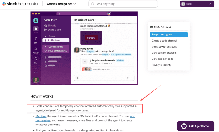 Learn how temporary code channels function in a Slack Code vs AI app builder development environment.