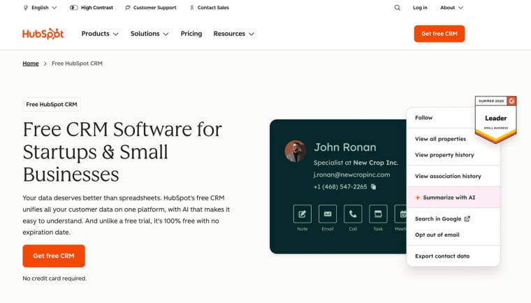 Explore HubSpot as one of the best crm software examples featuring artificial intelligence summaries and tools.